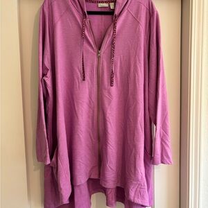 Lavender Zip-Up Hoodie for Women